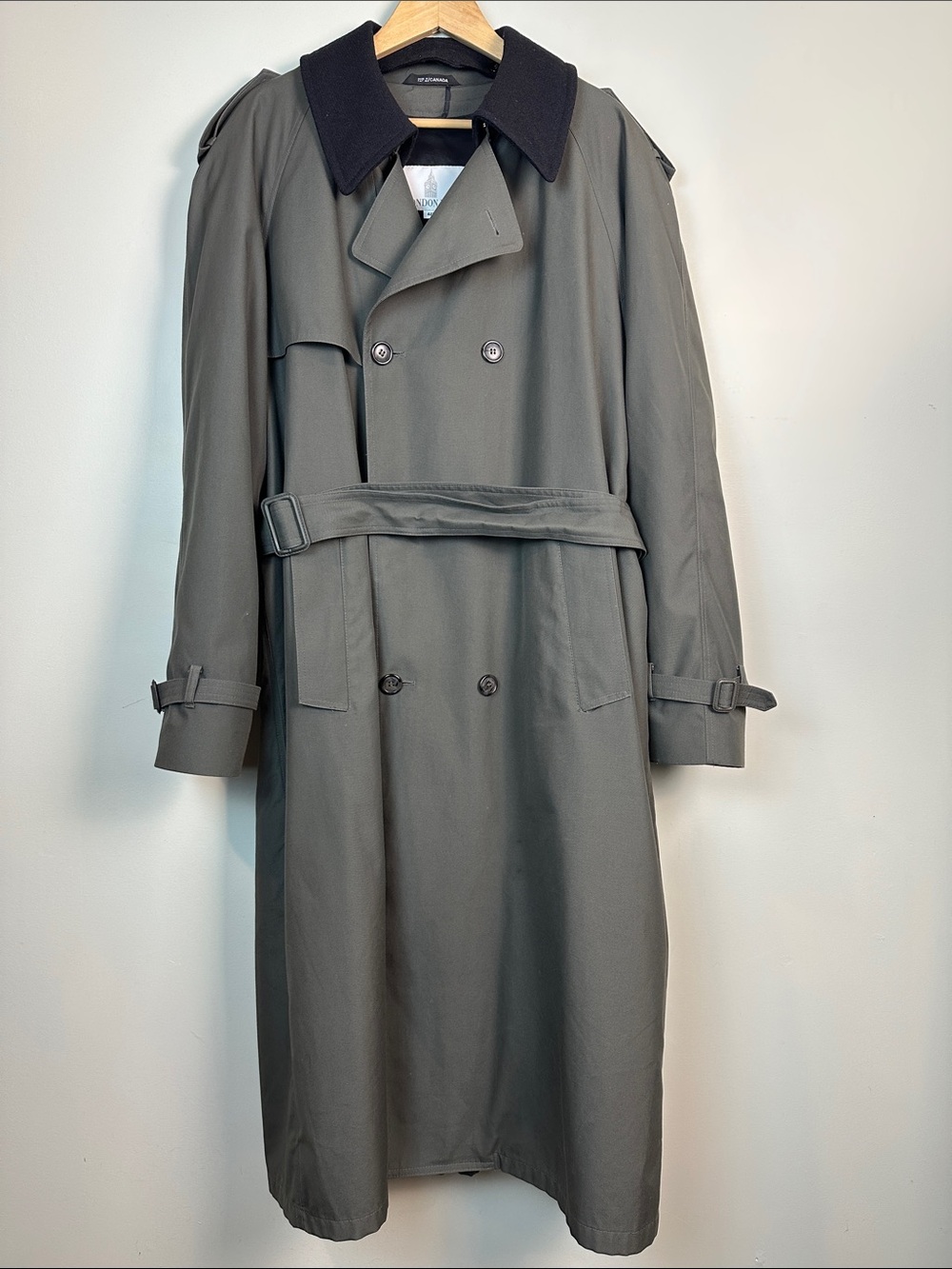 21. Vintage London Fog men’s trench coat wool liner